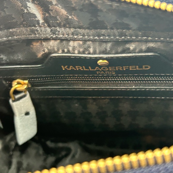 Karl Lagerfeld Blue Crossbody Satchel Bag NWT - Picture 6 of 16